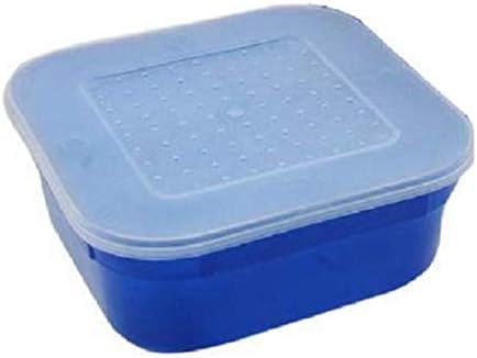 Lemco Square Top Bait Box: Blue: 2.5 Pint