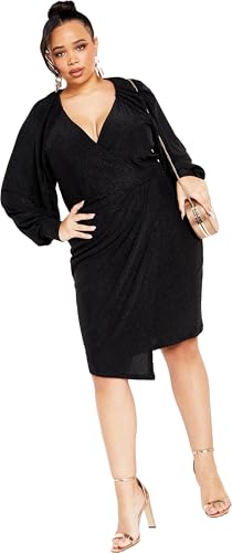 City Chic Women's Plus Size Party Lights Dress at Amazon