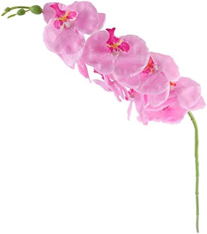 ULTNICE Simulation Butterfly Orchid Artificial Flower Plant Home Decoration (Pink)
