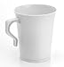 8 oz Plastic Coffee Cups Teacup Unbreakable White Coffee Mugs Shatterproof Reusable Coffee Cup Disposable Plastic Coffee Mugs Cappuccino Cups Plastic Mugs Espresso Cups White Tea Cups 40 Ct