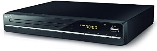DVD Player with Full HD 1080p HDMI output ~ USB/SD card input ~ Plays most common file types ~ Includes braided HDMI cable
