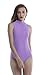 speerise Womens Mock Turtleneck Neck Open Back Sleeveless Leotard Top