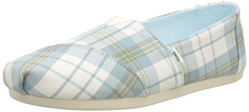 TOMS Women's Alpargata Loafer Flat, Mineral Blue