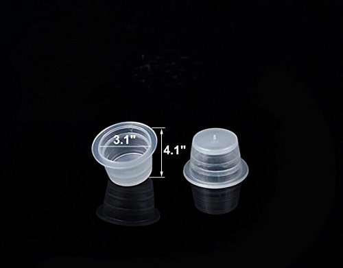 SUNWIN 200pcs Tattoo Plastic Ink Cups Disposable Tattoo Pigment Ink Caps Large 8MM For Tattooing Tattoo Needles Tattoo Kits Tattoo Ink (small)
