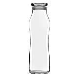 Libbey Glass 22 Oz. Hydration Decanter Carafe Bottle w/ Lid - Swerve Cylinder