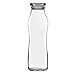 Libbey Glass 22 Oz. Hydration Decanter Carafe Bottle w/ Lid - Swerve Cylinder