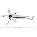 Bicycle Crank Arm Aluminium Alloy Bike Fixed-Gear Crank Single-Speed Road Bicycle Forged Crankset(Silver)thumb 4