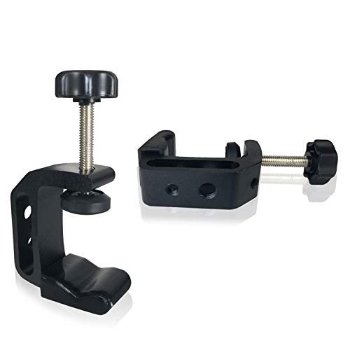 Julius Studio [2-Pack] C Clamp Multi Functional Adapter for Various Situation, Standard 1/4" 3/8" Female Screw Thread Hole for Mounting Equipment, Photo Video Studio, Wood Work, JSAG381