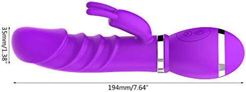 Tajiarous 12 Vibtion Modes Quiet Dual Motor RABIT Viberator with Bunny Ears for Female