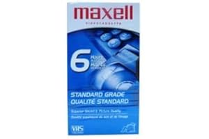 Maxell T-120 6 Hours Standard Grade VHS Video Cassette Excellent Performance