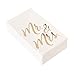Juvale Wedding Napkins Mr & Mrs - 4 x 8 in 3-Ply White - Disposable Wedding Napkins for Reception & Bridal Shower
