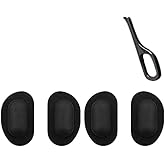 Sunglass Nose Pads 15mm 2 Pairs Push in Glass Pieces Eyeglass Anti-Slip Soft Silicone for Eyeglasses (Small)