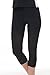 Undercover Waterwear Women’s High Waisted Swim Leggings- Athletic Capri Pants- UPF 50+ Cover Up Swim Tights- Plus M Black