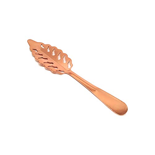 Rose Gold Absinthe Spoon Leaf Shaped Stainless Steel by MUGLIO - Thumbnail 2