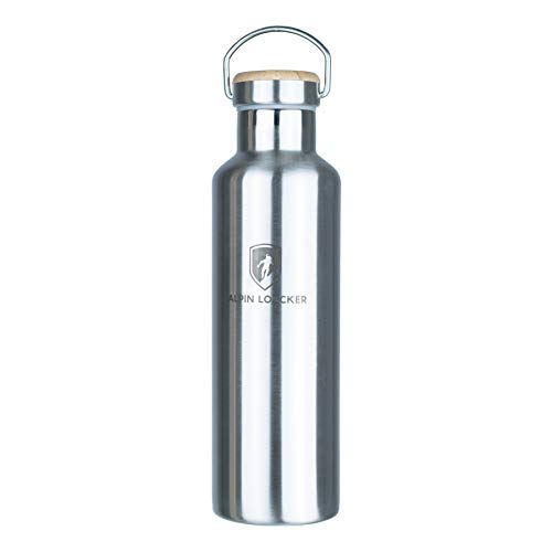Alpin Loacker Trinkflasche aus Edelstahl plastikfrei, Edelstahl Flasche, die Outdoor Trinkflasche Edelstahl für Wandern…