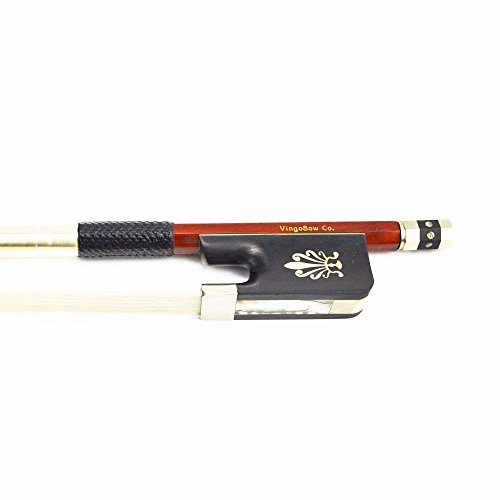VingoBow 4/4 Size Pure Silver Mounted Pernambuco Cello Bow For Concetro Level! Well Balanced Warm Tone and Nice Flexibility, Art No.860C