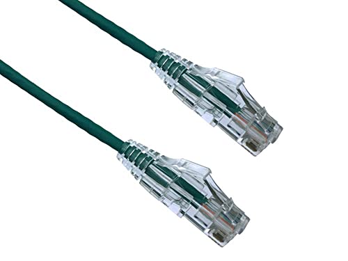 Axiom 30FT CAT6A BENDNFLEX Ultra-Thin SNAGLESS Patch Cable 650MHZ (Green)
