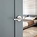 Kwikset 91540-003 Milan Door Handle Lever with Modern Contemporary Slim Round Design for Home Hallway or Closet Passage in Satin Nickel