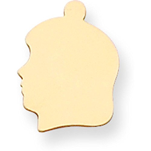 14K Gold Girl Stamping Disc 0.018