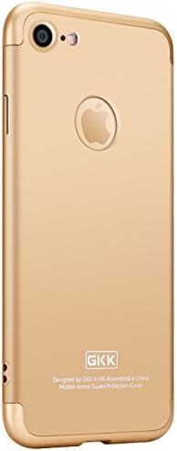 iPhone 6/6S Case, 3 in 1 Double Dip 360°Full Protection Ultra Slim Hard PC Cover Case for Apple iPhone 6/6S-Gold