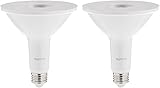 AmazonBasics 90 Watt Equivalent, Daylight, Non-Dimmable, PAR38 LED Light Bulb | 2-Pack