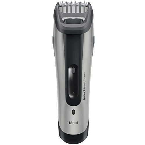 Braun Rechargeable Hair & Beard Trimmer with Unique Slide&Style System, Easy Click & Lock Combs, Features 12 Length Settings Is Fully Washable, Worldwide Voltage Charging Stand and Convenient Travel Case Included
