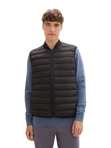 TOM TAILOR Denim Gilet trapuntato leggero da uomo, 29999 - Black, S