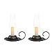 Set of 2 Antique Flameless Candle Lanterns - Rubbed Bronze Color