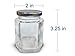4 oz Hexagon Mini Glass Jars with Silver Lids and Labels (Pack of 24)