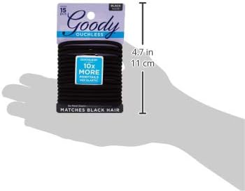 Goody Ouchless No Metal Elastics, Little Black Dress, 15 count, 15 count (Pack of 1) - Image 4