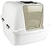 Catit White Tiger Jumbo Cat Pan, White-Black primary