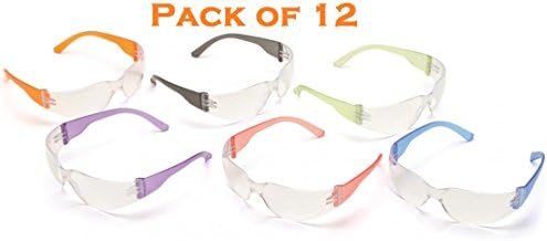 Pyramex Safety Mini Intruder S4110SNMP Multi Color Frames/Clear-Hardcoated Lens (Pack of 12)