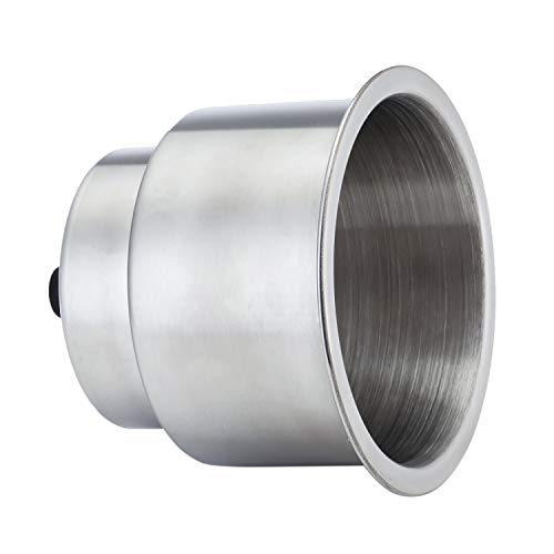 2PCS Stainless Steel Cup Drink Holder with Drain for Marine Boat RV Camper Autos - Thumbnail 4