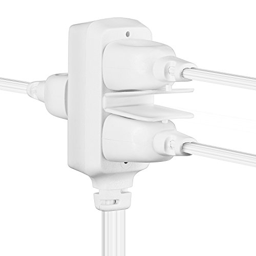 Maximm Cable 3 Feet Flat Plug Extension Cord/Wire, Multi Outlet