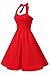 Topdress Women'sVintage Polka Audrey Dress 1950s Halter Retro Cocktail Dress