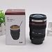 Chasing Y Camera Lens Coffee Mug,Vacuum Insulated Lens Coffee Mug with Spoon,Stainless Steel Travel Tumbler Cup,Photographer Camera Mug Coffee Thermos for Men, Women