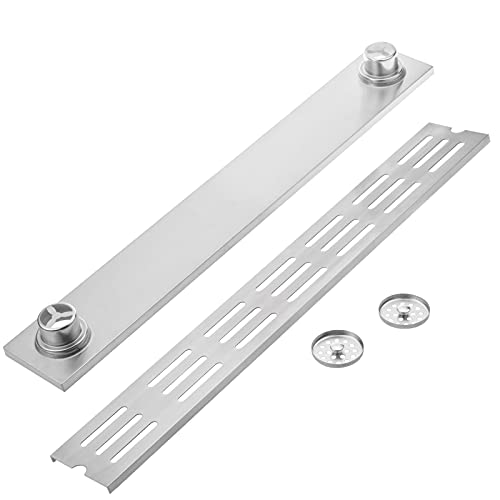 PrimeMatik - Abflussrinne doppelter 70x10cm mit mattem Edelstahlgitter – Bild 8