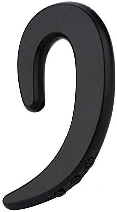 2019 BoneTech Earphones, Ear-Hook Wireless Headphones Non Ear Plug Bluetooth Headset with Mic, Bone Conduction Headphones (Black)