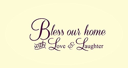 cbmvop Vinly Art Decal Words Quotes Bless Our Home With Love and Laughter for living room bedroom