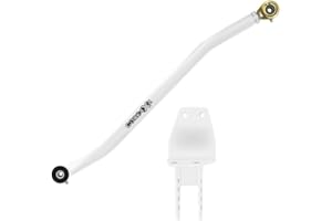 CORE 4X4 Camp Double Sheer Track Bar w/Bracket - Front - Color: White (Compatible with Jeep XJ/MJ 1986-2001)