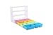 Phoenix Home Pastel Collection Kids' Toy Storage Organizer with 12 Plastic Bins, Paste+white