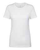 Next Level Apparel Women's Crewneck Short Sleeve T-Shirt, M, WHITE