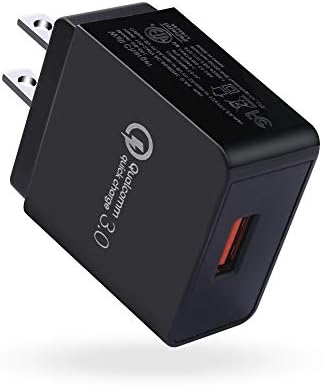 Quick Charge 3.0 Wall Charger, 18W QC One Port USB Wall Plug PowerPort (Quick Charge 2.0 Compatible, Qualcomm Certified) Compatible for Samsung Galaxy S7/S6/Edge/Plus/Note 5/4/LG G4/HTC One A9/M9/Nexu