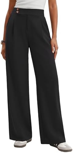 Women's Wide Leg Satin Silky Casual Dress Cocktail Party High Waist Pants  at Amazon Women's Clothing store
