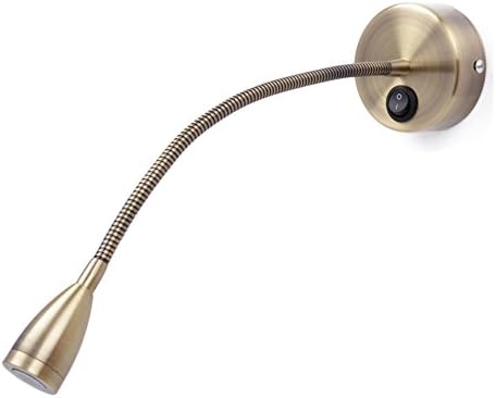 LED Bedside Reading Light - Frideko 3W Bed Reading Lamp Wall Mount Flexible Gooseneck Wall Sconce Works Show Accent Light Spot Fixture with On/Off Switch Eye Care Lamp Book Light for Bookworms Kids