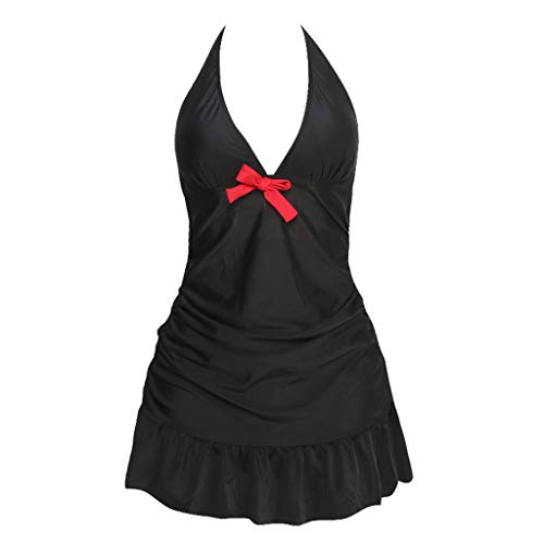 image for Elogoog Hot Sale 2018 Women's Polka Dot Tankini Two Pieces Plus Size S