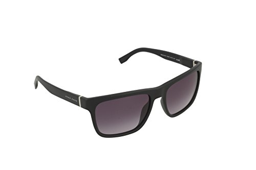 BOSS by Hugo Boss Men's B0727s Wayfarer Sunglasses, Matte Black/Gray Gradient, 56 mm