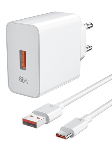 66W Fast Charger for Honor 400 200 600 Lite Smart Mains Chargers and 6A USB C Cable 1m Fast Charge for Honor Magic 6 7 8 Lite 6Pro V5 V3 X6b X6c X7b X8d X9c X9d for Pura 70 Pad 10 X9 X9a X8a