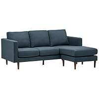 Rivet Reversible Chaise Sectional, Denim - Revolve Modern, 80" W