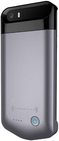 iPhone 5 / iPhone 5s Battery Case, PRESS PLAY® Fluxx iPhone 5 / 5s Charging Case 2200mAh Portable Charger External Rechargeable [Protective] [Slim] [Durable] Juice Power Extended Backup Battery Pack [Apple MFI Certified] [Slate]